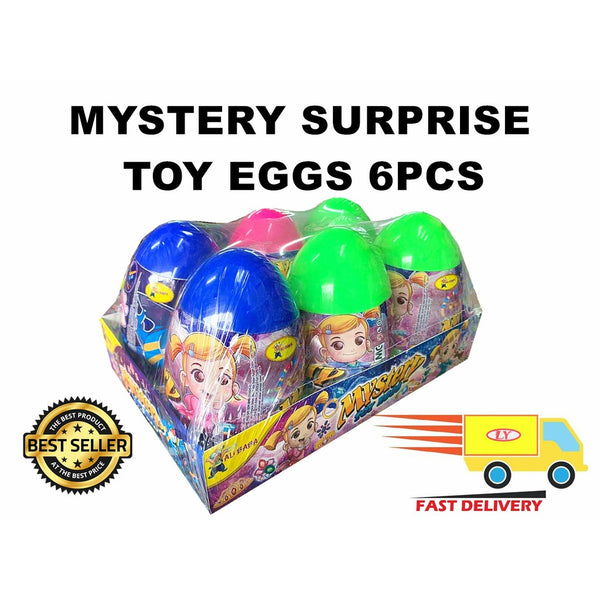 MYSTERY SURPRISE TOY EGGS MIDDLE SIZE 1PACK = 6PCS