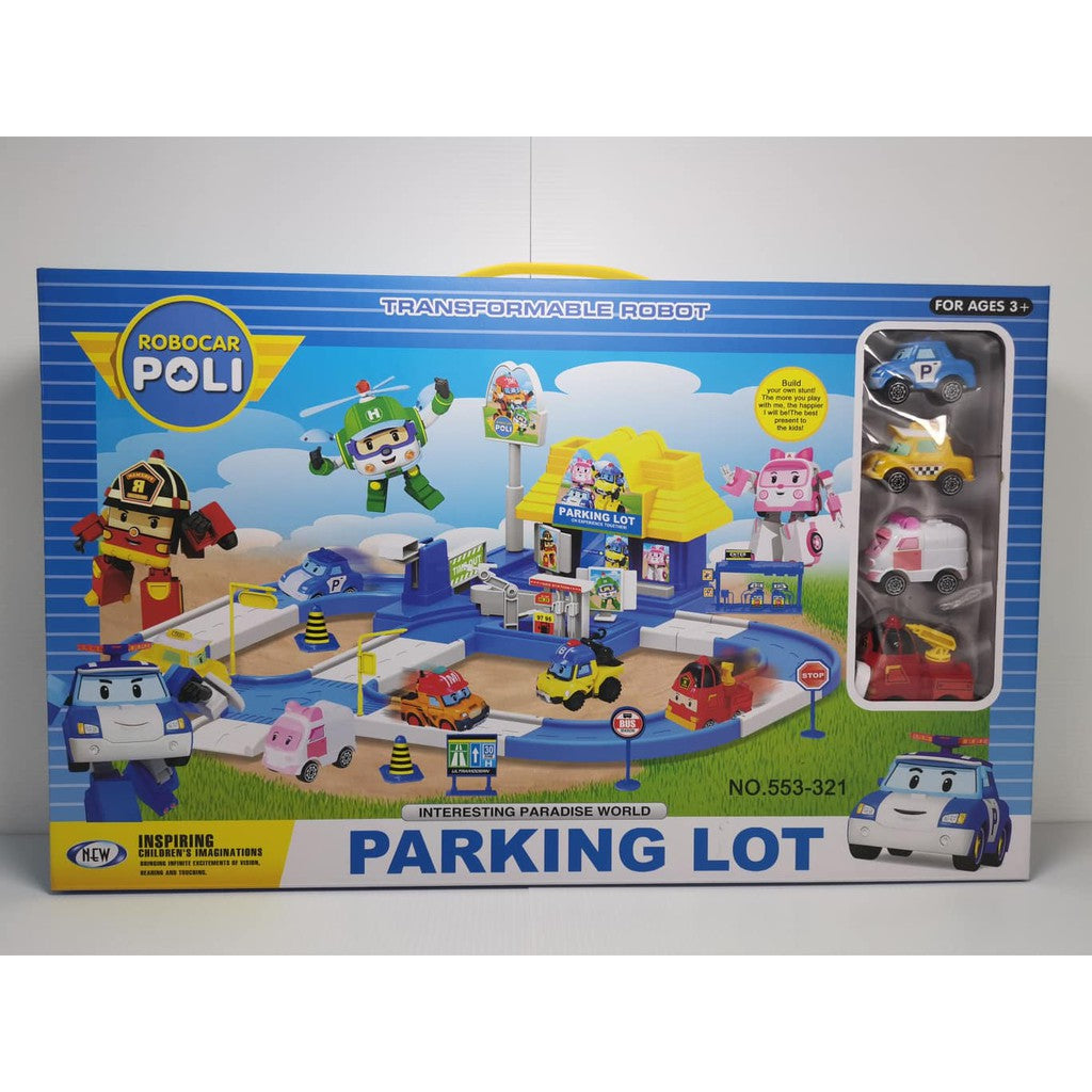 Robocar Poli Parking Lot Set (4 cars)