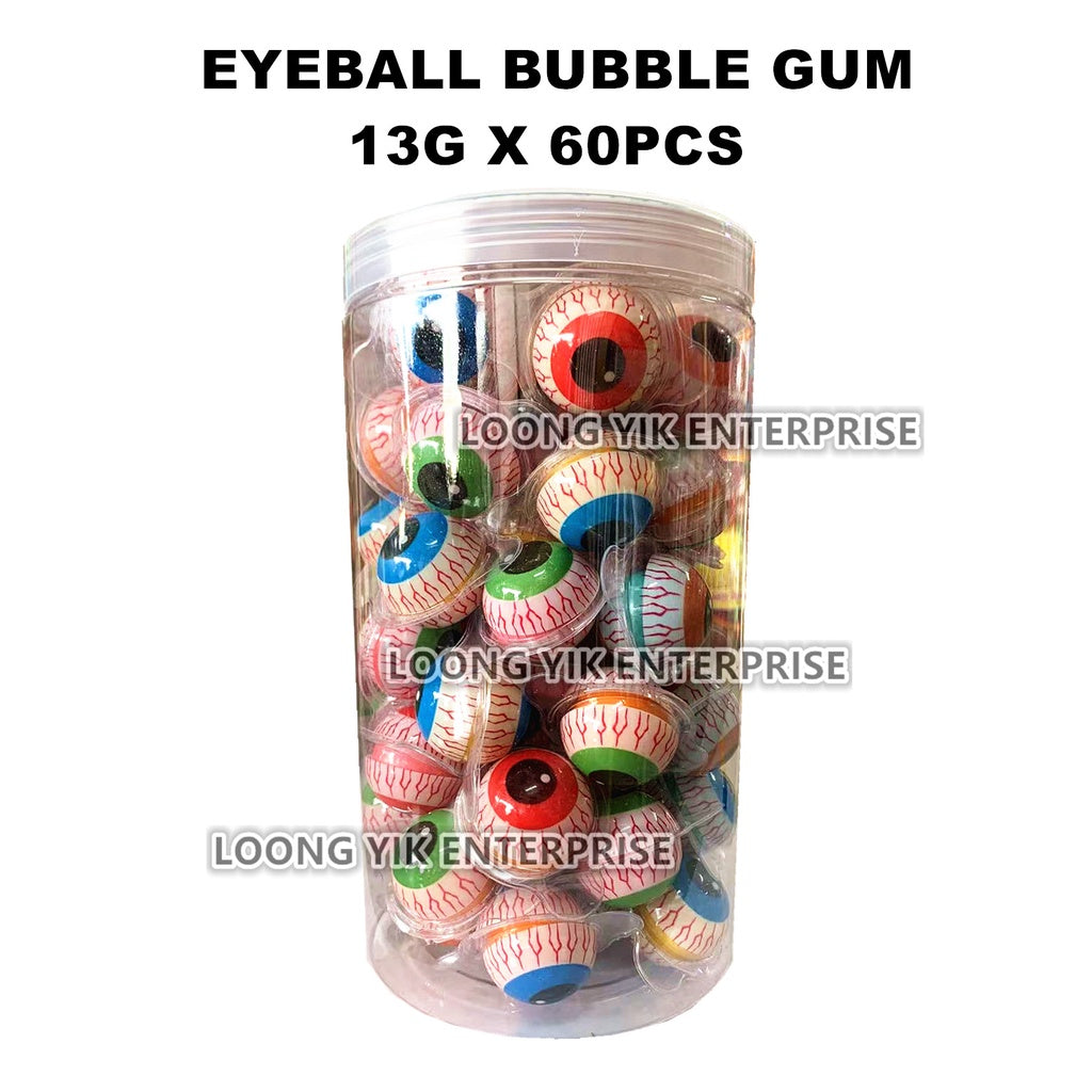 EYEBALL 5DESIGN BURST FRUITY BUBBLE GUM 13G X 60PCS (Gula getah)