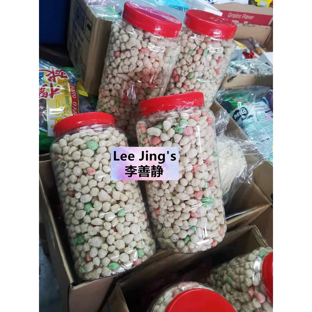 Lee jing's 酥脆彩色球/花生饼 CRISPY COLOURFUL/BISKUT PEANUT 1JAR