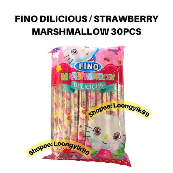 FINO DILICIOUS / STRAWBERRY LONG MARSHMALLOW 30PCS