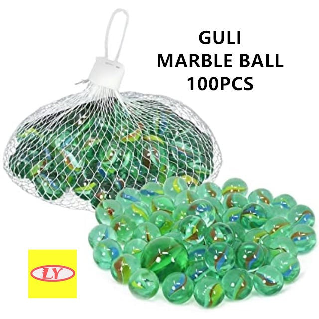 GULI 100PCS MARBLE BALL GLASS KIDS LOVELY TOY CHILDHOOD TOYS