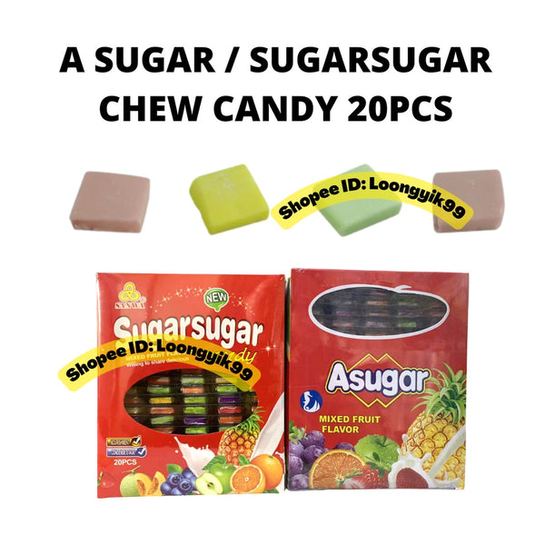 A SUGAR / SUGARSUGAR CHEW CANDY 20PCS