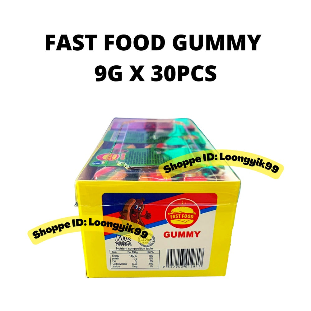 FAST FOOD GUMMY 9G X 30PCS HALAL