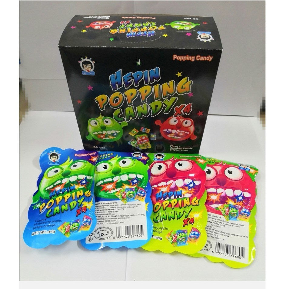 HEPIN POPPING CANDY FRUITY FLAVOUR 30PCS