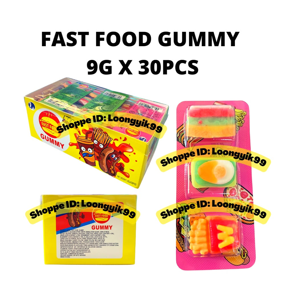 FAST FOOD GUMMY 9G X 30PCS HALAL