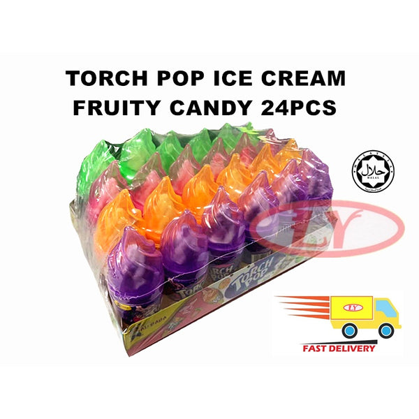 TORCH POP ICE CREAM FRUITY CANDY 24PCS