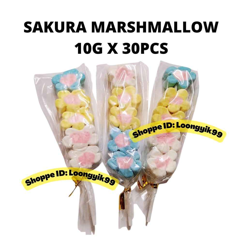 SAKURA STICK MARSHMALLOW 10G X 30PCS HALAL FLOWER