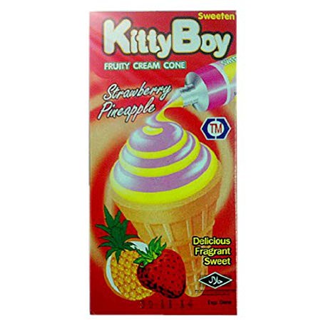 SWEETEN KITTY BOY FRUITY CREAM CONE 12PCS