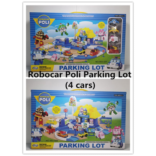 Robocar Poli Parking Lot Set (4 cars)