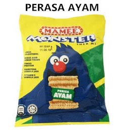 MAMEE MONSTER SNEK MI PERISA BBQ / AYAM / PEDAS 25G X 30PACKS