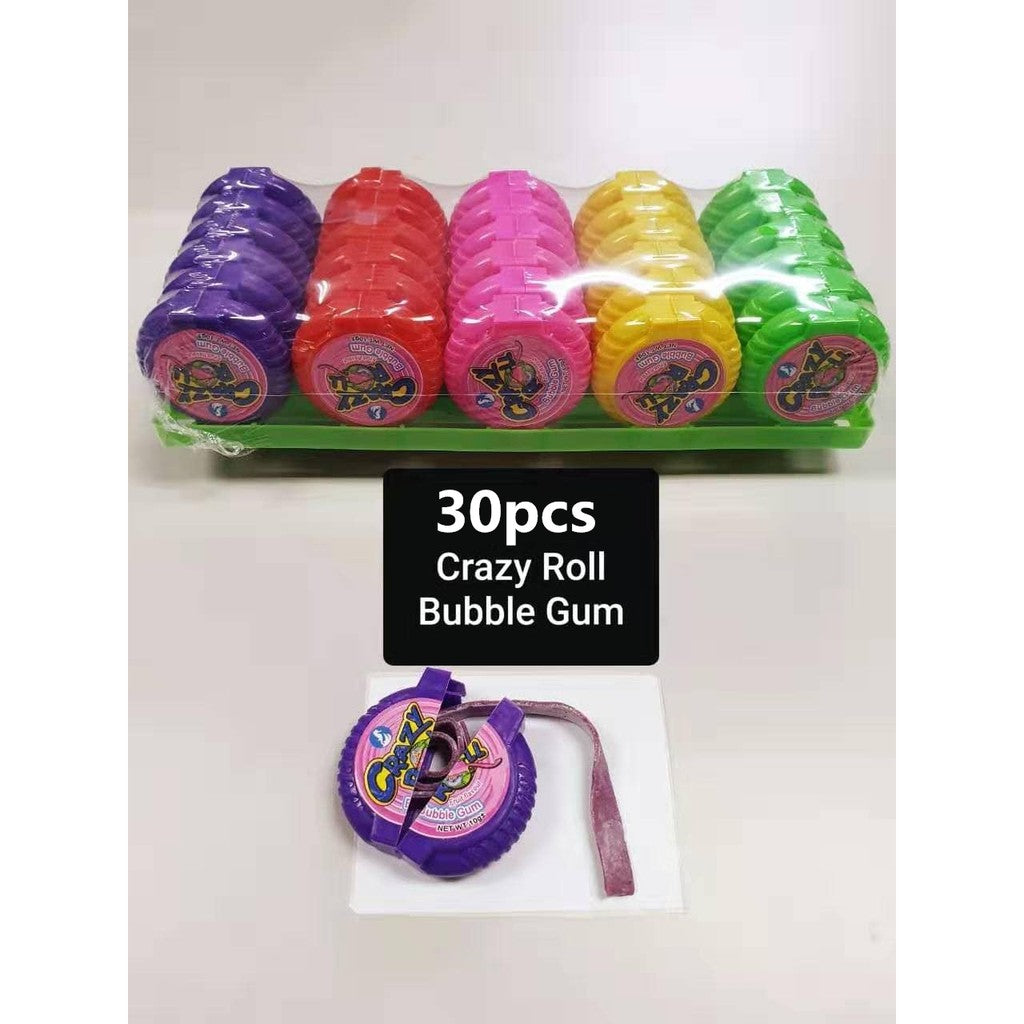 CRAZY ROLL BUBBLE GUM FRUIT FLAVOUR 30PCS