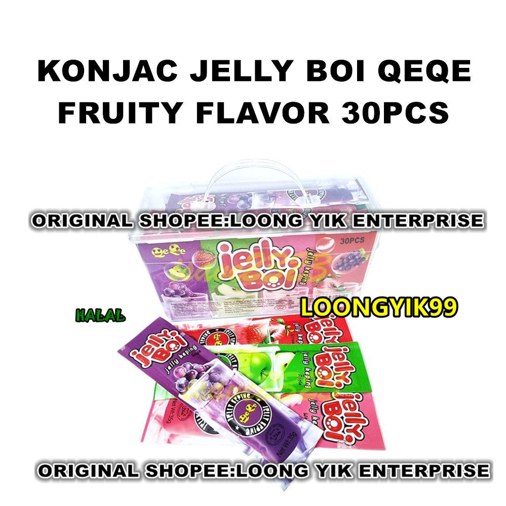 🔥HALAL🔥KONJAC JELLY FRUITY cola sprite fanta FLAVOR 🔥NEW🔥 QEQE JELLY BOI 30PCS (FREE STORAGE BOX)