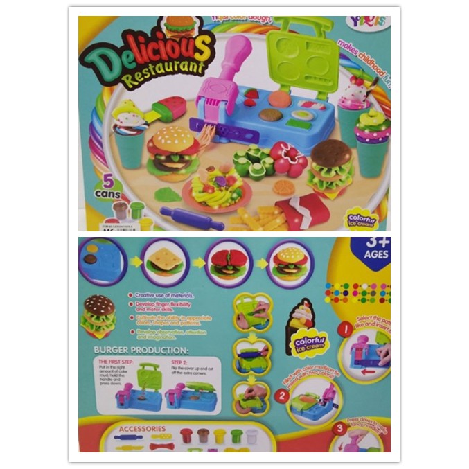 COLOURFUL DIY RESTAURANT PLAY CLAY SET