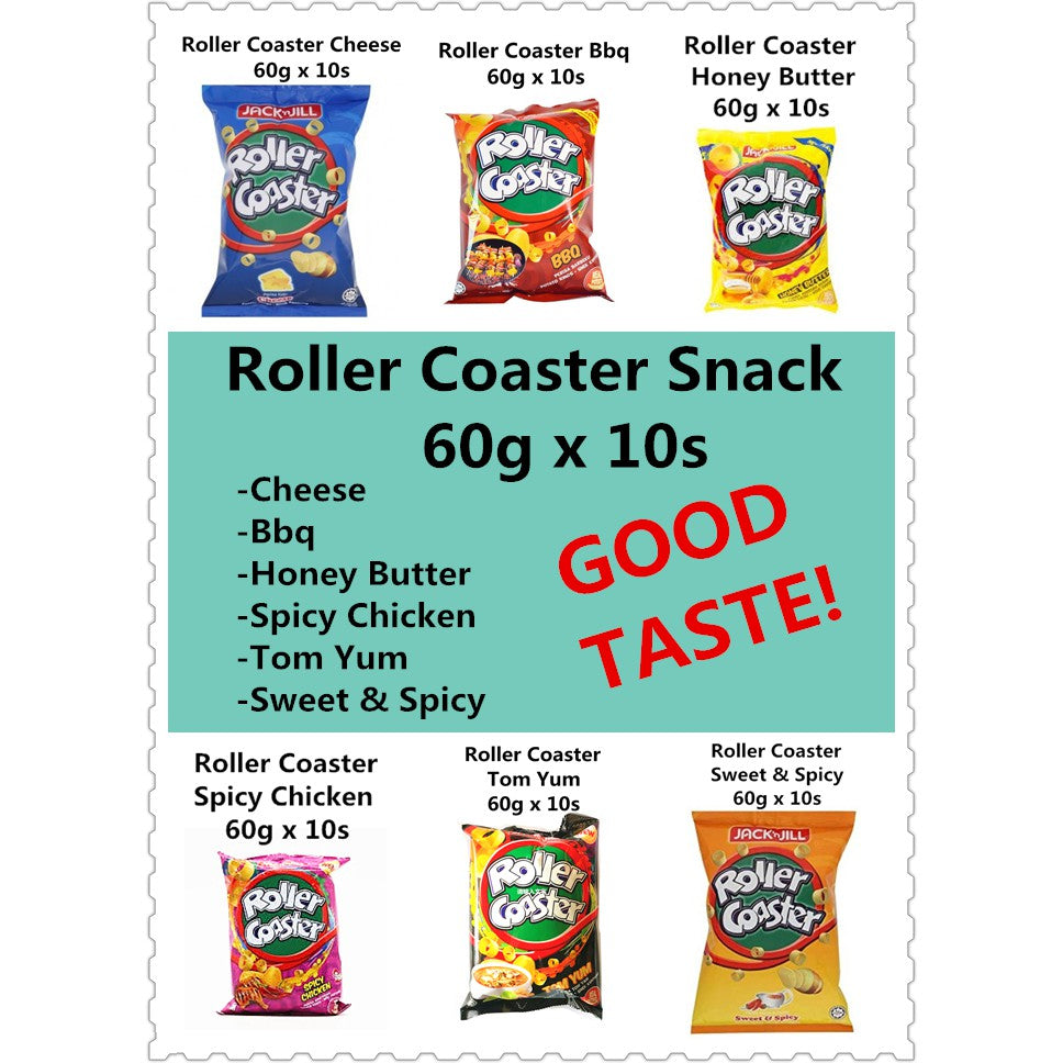 Roller Coaster 6 Flavour Snack 60g x 10s