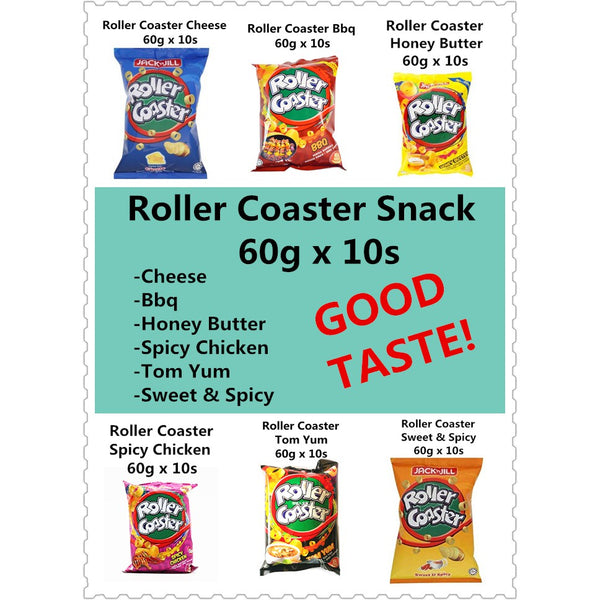 Roller Coaster 6 Flavour Snack 60g x 10s