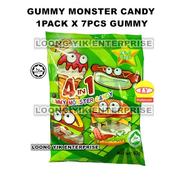 GUMMY MONSTER CANDY 1PACK X 63G