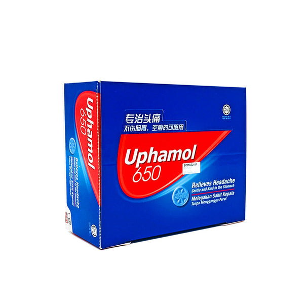 UPHAMOL 650 180 TABLETS