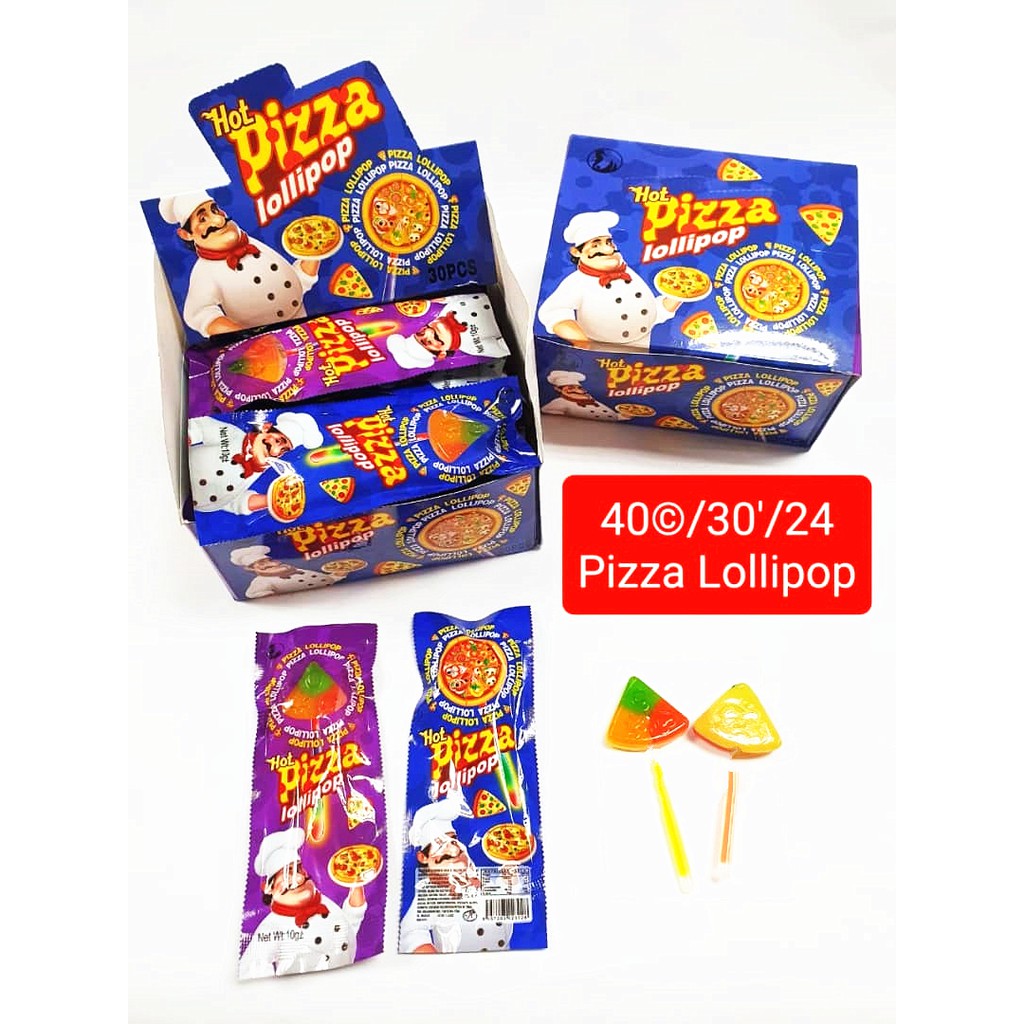 LIGHT PIZZA LOLLIPOP 30PCS HALAL BIRTHDAY KAHWIN DOORGIFT