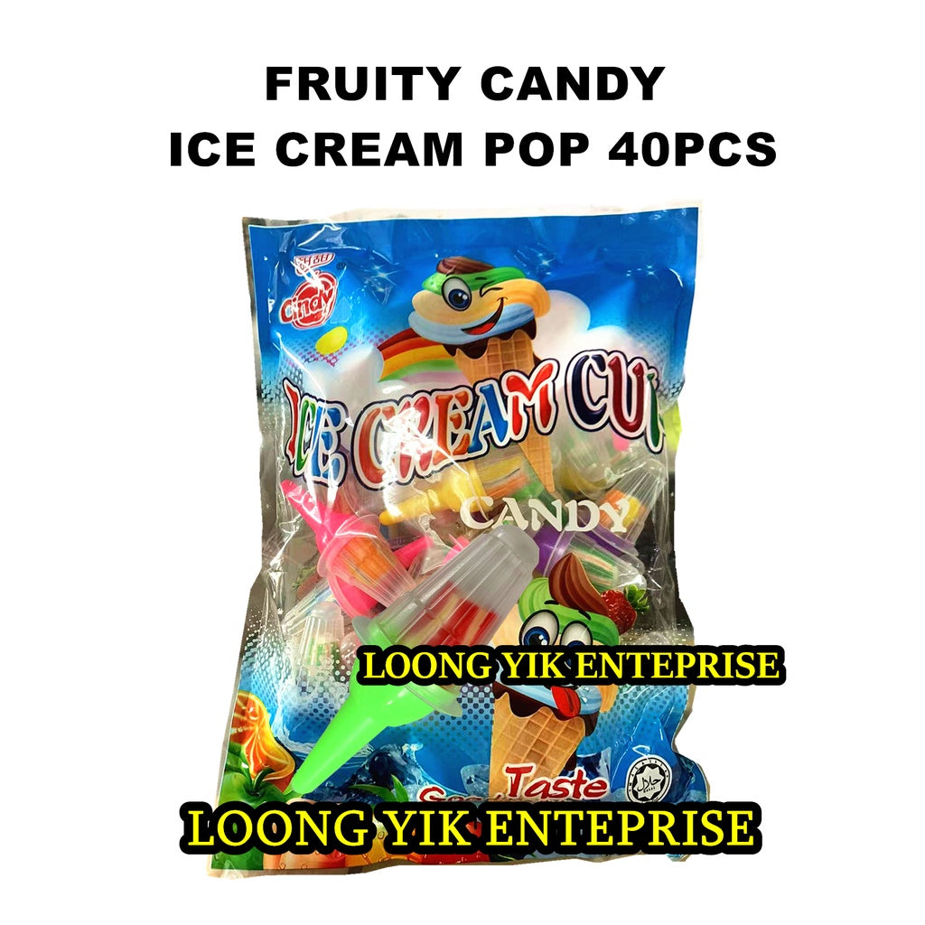 FRUITY CANDY RING 40PCS / ICE CREAM POP 40PCS