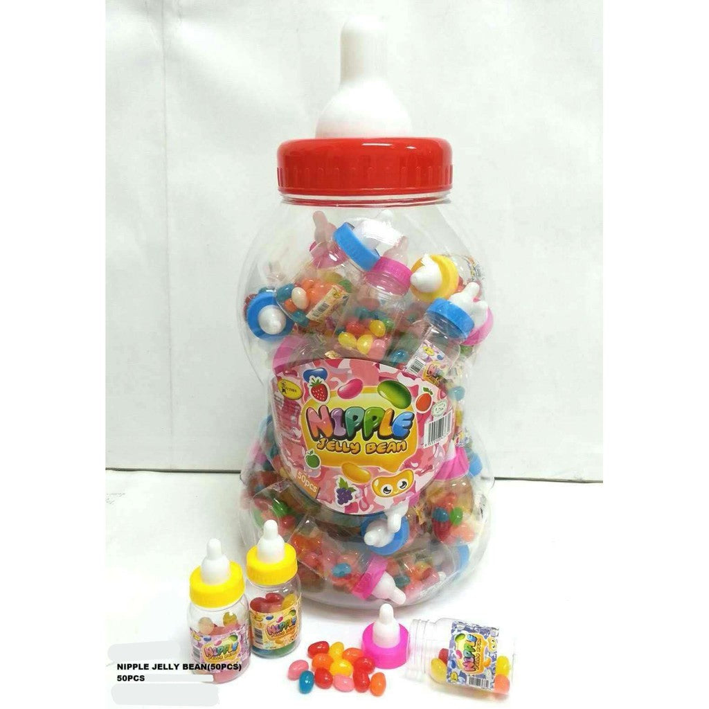 NIPPLE CHOCOLATE BEAN / JELLY BEAN / WHISTLE CANDY 50PCS BABY BOTTLE