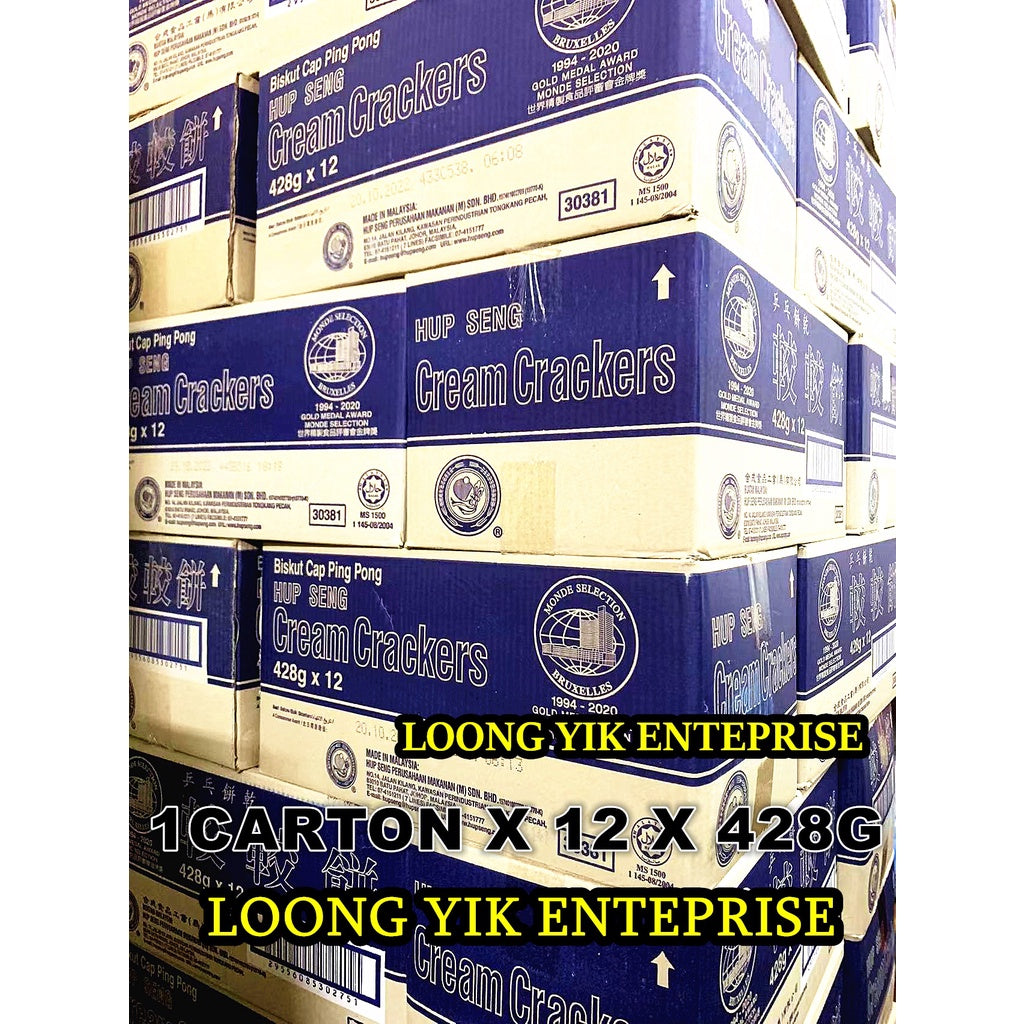 HUP SENG CREAM CRACKERS 428G X 12PACKS (1CARTON/1PETI)