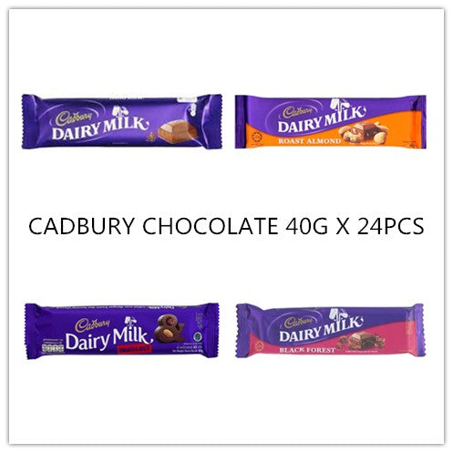 CADBURY DAIRY MILK CHOCOLATE BAR 40G X 24PCS