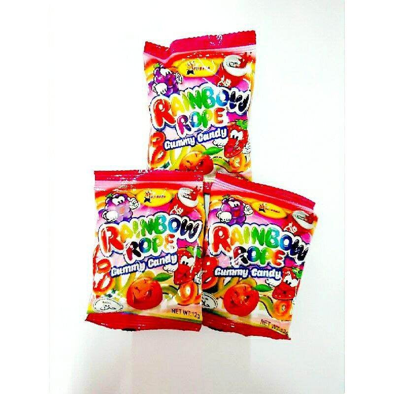 RAINBOW ROPE GUMMY CANDY 60PCS