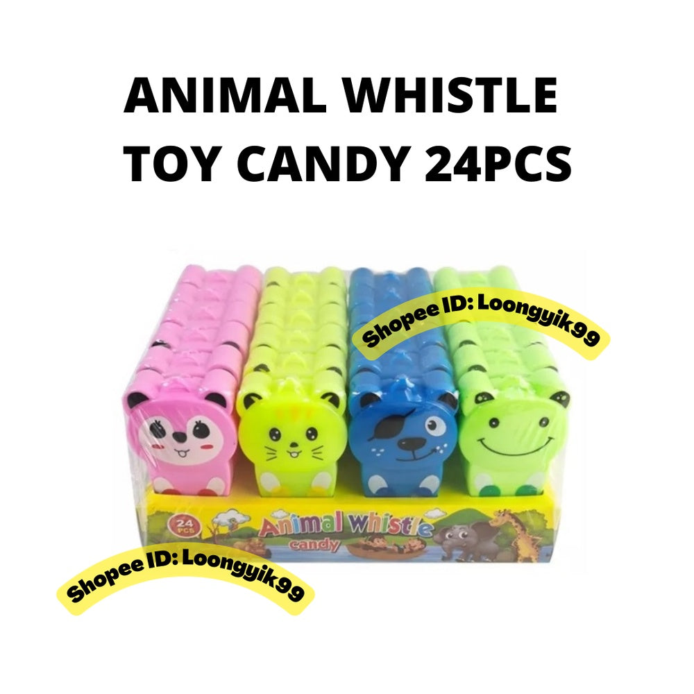 ANIMAL WHISTLE CANDY 24PCS