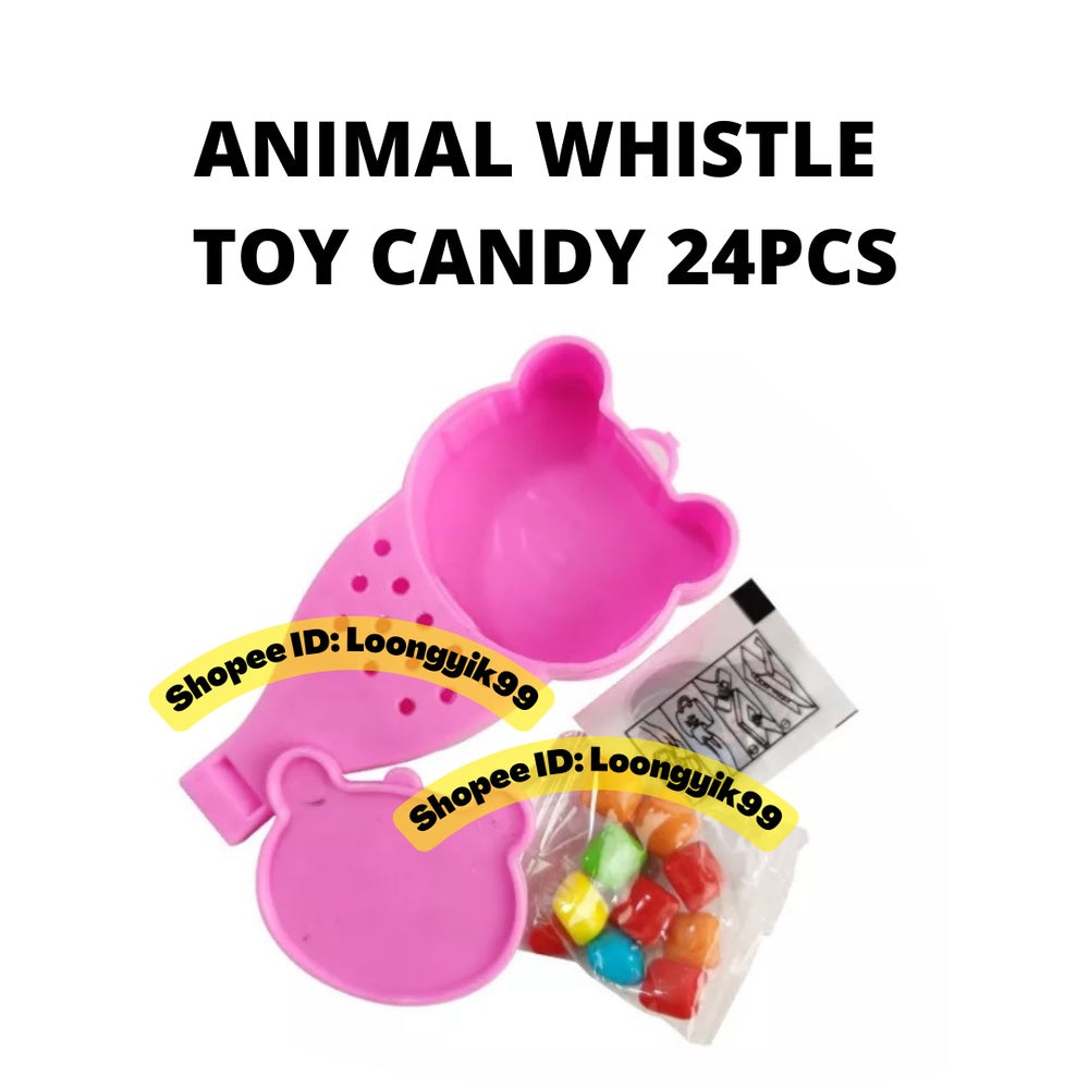 ANIMAL WHISTLE CANDY 24PCS