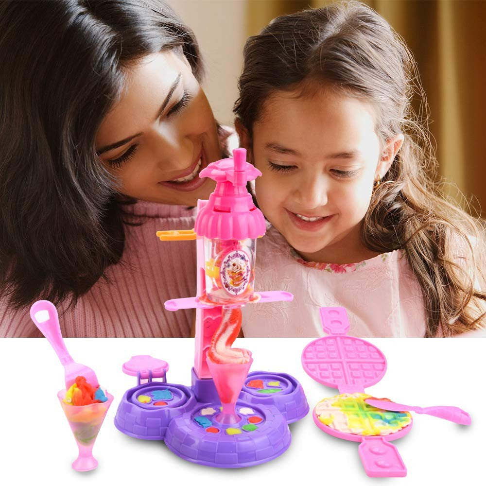 FUNNY PLAY CLAY ICE CREAM MACHINE SET