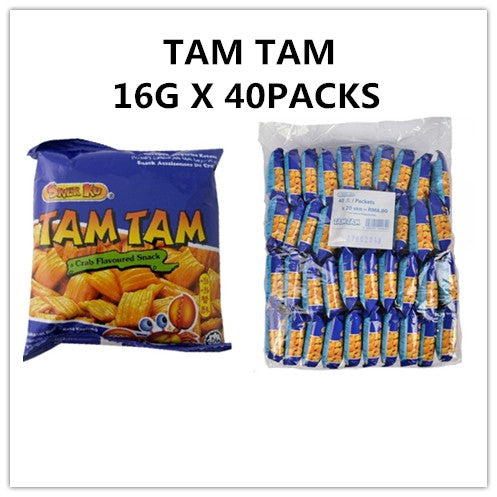 SNEK KU TAM TAM SNACKS 16G X 30PACKS