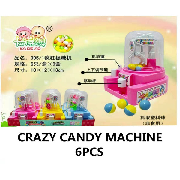 CRAZY CANDY MACHINE  KIDS TOY 6PCS