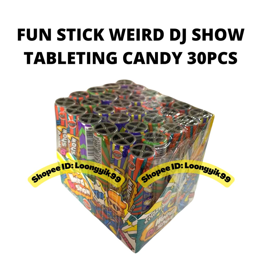 FUN STICK WEIRD DJ SHOW TABLETING CANDY 30PCS