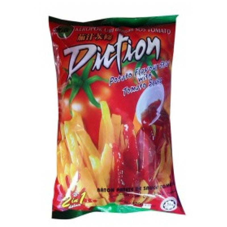 DICTION KEROPOK UBI DENGAN SOS TOMATO / CILI 25G X 20PACKS