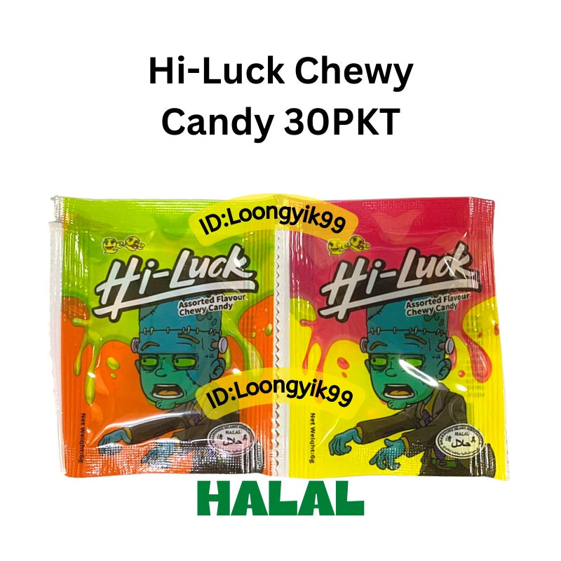 Hi-Luck Chewy Candy Fruity Flavor 30Pkt Qeqe Brand Viral