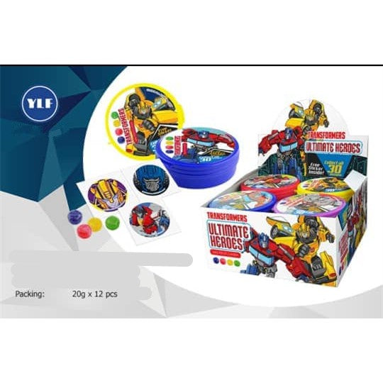 TRANSFORMERS ULTIMATE HEROES TIN MIX FRUIT CANDY 12PCS X 20G