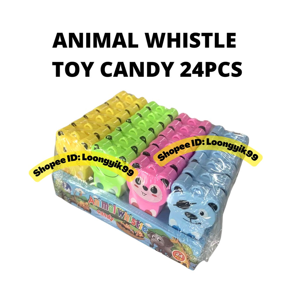 ANIMAL WHISTLE CANDY 24PCS