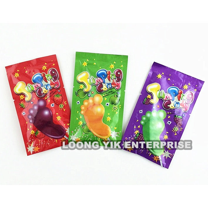 FOOT JUMPING CANDY LOLLIPOP WITH POPPING 13G X 30PCS