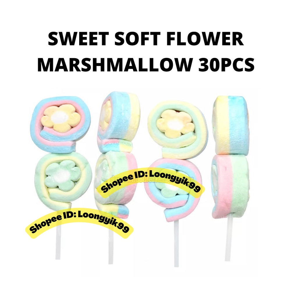 SWEET SOFT MARSHMALLOW FLOWER CIRCLE 30PCS