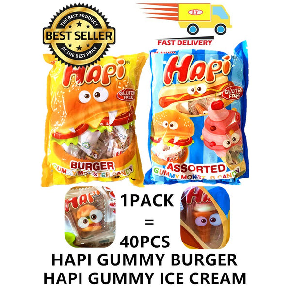 HAPI GUMMY BURGER/ICE CREAM 1PACK X 40PCS