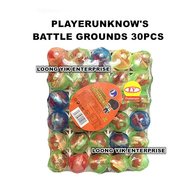 SURPRISE CANDY AND TOYS PLAYERUNKNOW'S BATTLE GROUNDS 30PCS