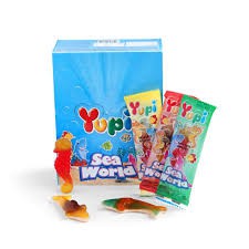 YUPI ANIMALS GUMMY DINOLAND SEAWORLD JUNGLEFUN 24PCS