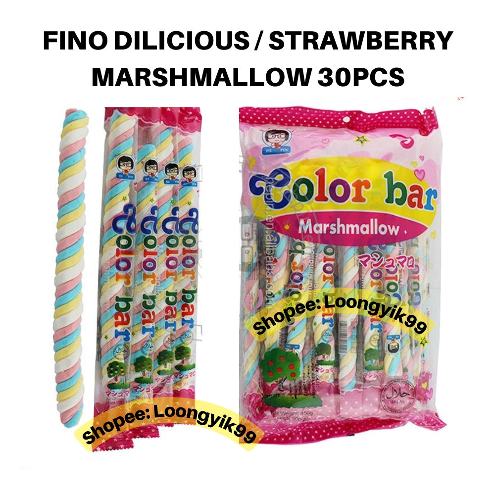 FINO DILICIOUS / STRAWBERRY LONG MARSHMALLOW 30PCS