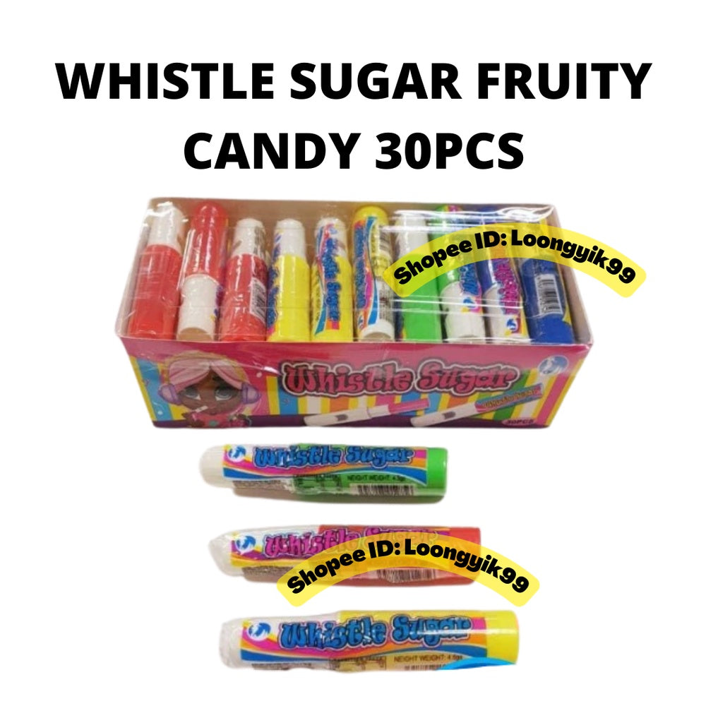 WHISTLE SUGAR FRUITY CANDY 30PCS