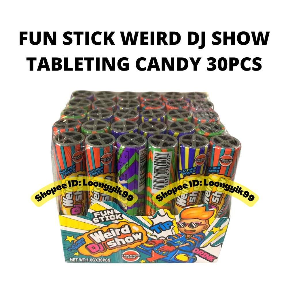 FUN STICK WEIRD DJ SHOW TABLETING CANDY 30PCS