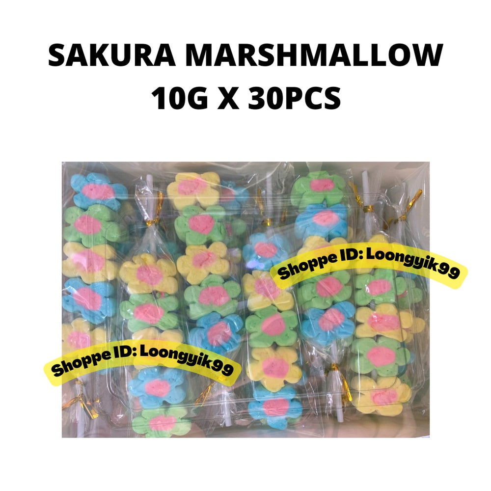 SAKURA STICK MARSHMALLOW 10G X 30PCS HALAL FLOWER