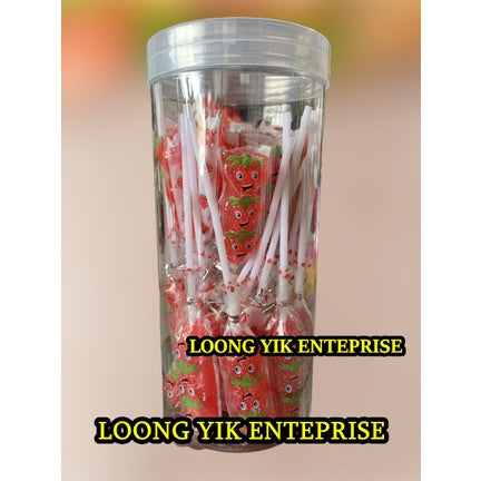 GIRAFFE/ELEPHANT/STRAWBERRY FRUITY LOLLIPOP 30PCS VIRAL HALAL