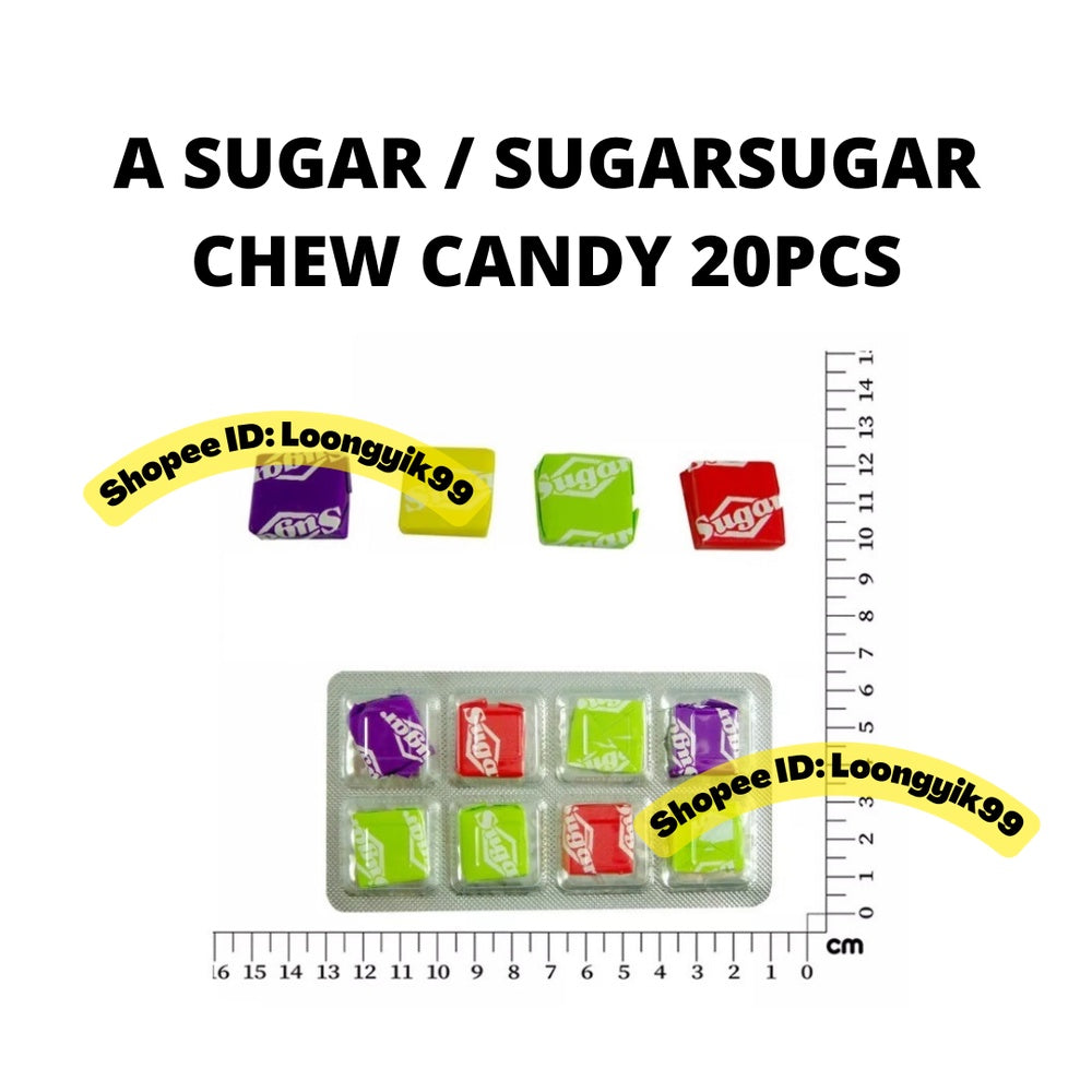 A SUGAR / SUGARSUGAR CHEW CANDY 20PCS