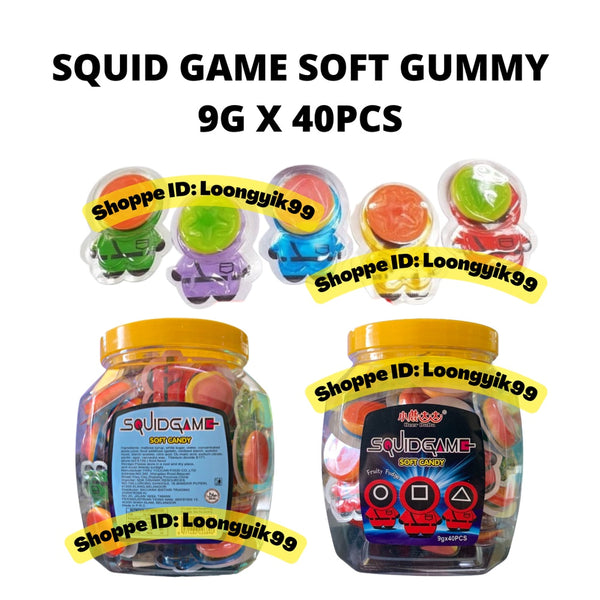 SQUID GAME SOFT CANDY GUMMY 9G X 40PCS HALAL